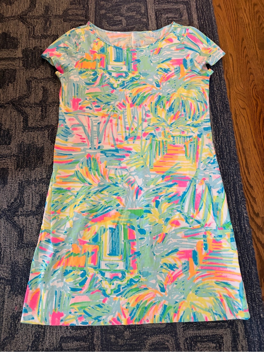 Lilly Pulitzer Pastel Multi Brushstroke Shift Dress